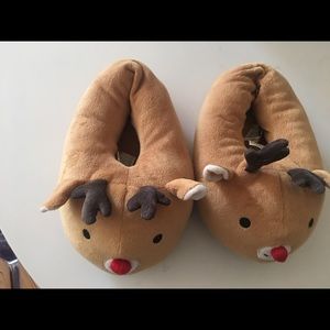 Rudolph the Reindeer Slippers - Brown
